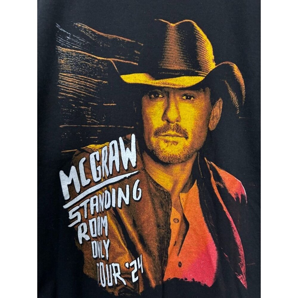 Tim McGraw Standing Room Only Tour 2024 Graphic Tee T-Shirt by Filo Adult Large - Picture 3 of 5